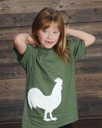 Youth Farmhouse Rules Rooster  Tshirt - Image 2