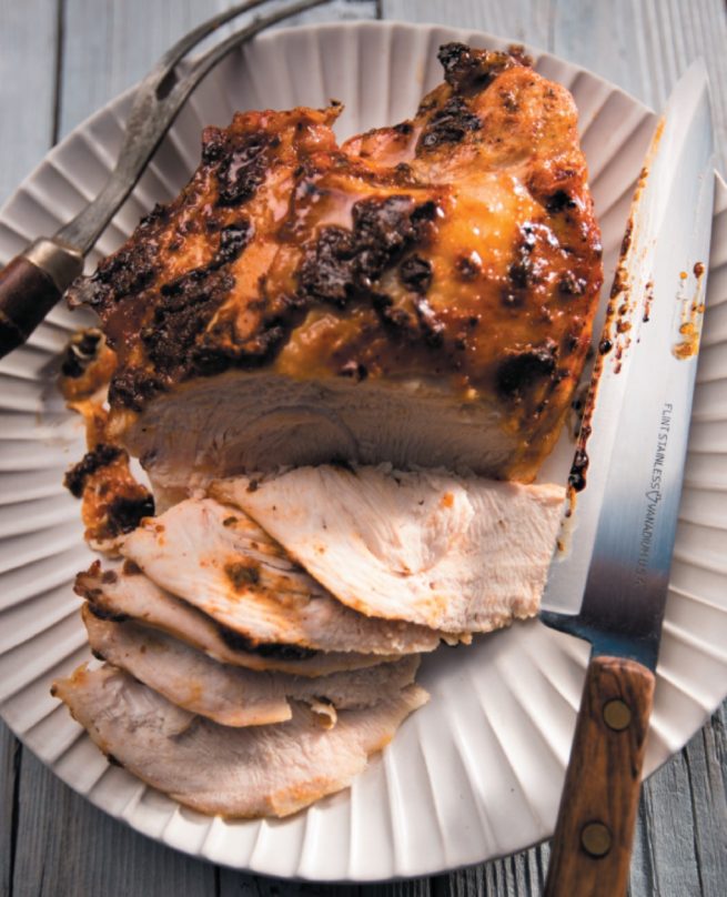 Maple Syrup Mustard Glazed Turkey Breast fuller farmer