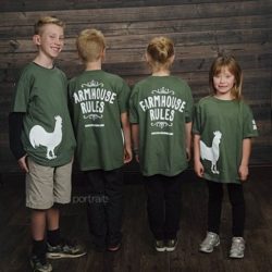 Youth Farmhouse Rules Rooster  Tshirt